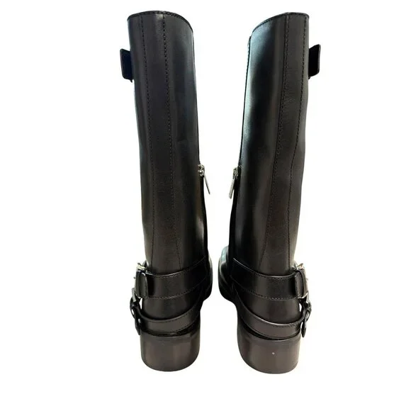 Michael Kors Crosby Black Leather Moto Boot Sz 8 New - Picture 6 of 9